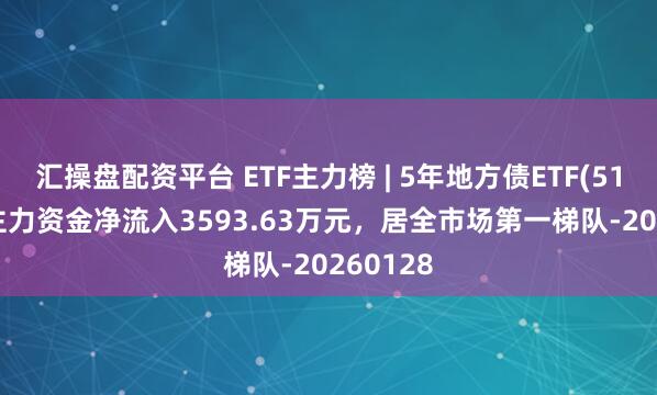 汇操盘配资平台 ETF主力榜 | 5年地方债ETF(511060)主力资金净流入3593.63万元，居全市场第一梯队-20260128